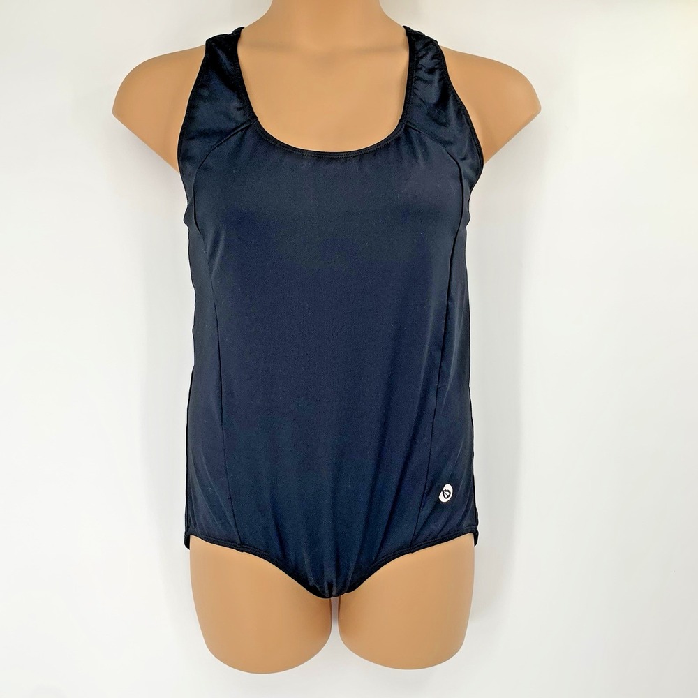 baleaf Black Racerback Athletic One Piece Modest Women's Swimsuit Sz XL (16-18) - Picture 4 of 6